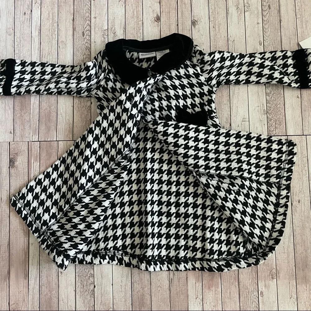 Blueberi Boulevard Youth baby Girls size 24 months black houndstooth print NWT